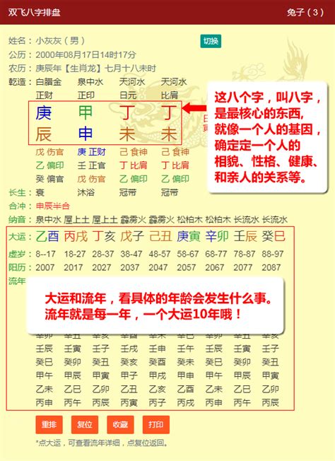 八字图|八字排盘,四柱八字排盘算命,免费排八字,在线排盘系统